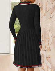 Women's Natural Casual Solid Midi Sweater Dress Fall Long Sleeve