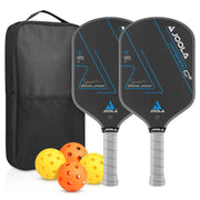 Perseus JOOLA Pickleball set features Charged Surface Technology , T700 Carbon Fiber Sweet Spot