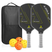Perseus JOOLA Pickleball set features Charged Surface Technology , T700 Carbon Fiber Sweet Spot