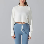 Soft, short-sleeved crewneck sweatshirt for women, suitable for sports training or playing pickleball