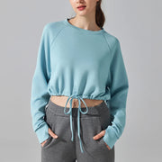 Soft, short-sleeved crewneck sweatshirt for women, suitable for sports training or playing pickleball