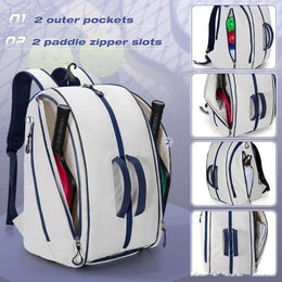 Pickle Ball Paddle Storage Bag With Protective Padding Ergonomic Shoulder Design