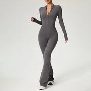 Jumpsuit Long Sleeves Zipper High Strength Sportswear Pickleball Workout Bodysuit One Piece Women Clothes
