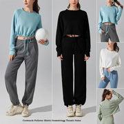 Soft, short-sleeved crewneck sweatshirt for women, suitable for sports training or playing pickleball