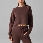 Soft, short-sleeved crewneck sweatshirt for women, suitable for sports training or playing pickleball