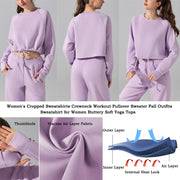 Soft, short-sleeved crewneck sweatshirt for women, suitable for sports training or playing pickleball